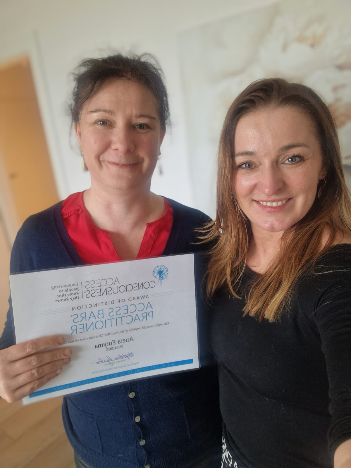 Magdalena Życka z absolwentką szkolenia Access Bars Practitioner